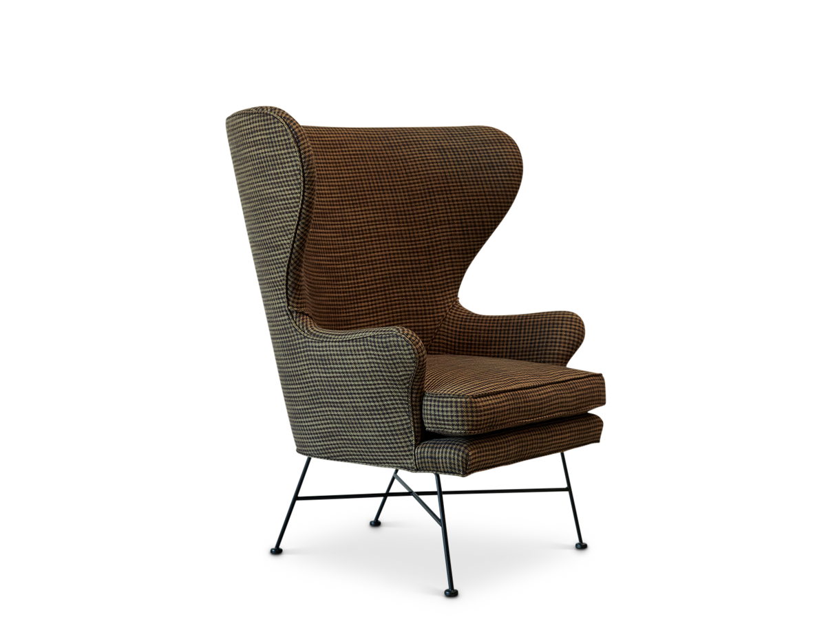 Highland Wingback Chair - Metal Base