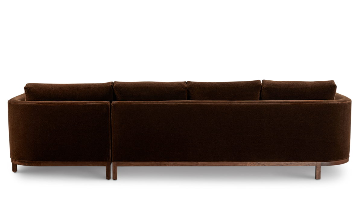 Curved Back Sectional With Chaise