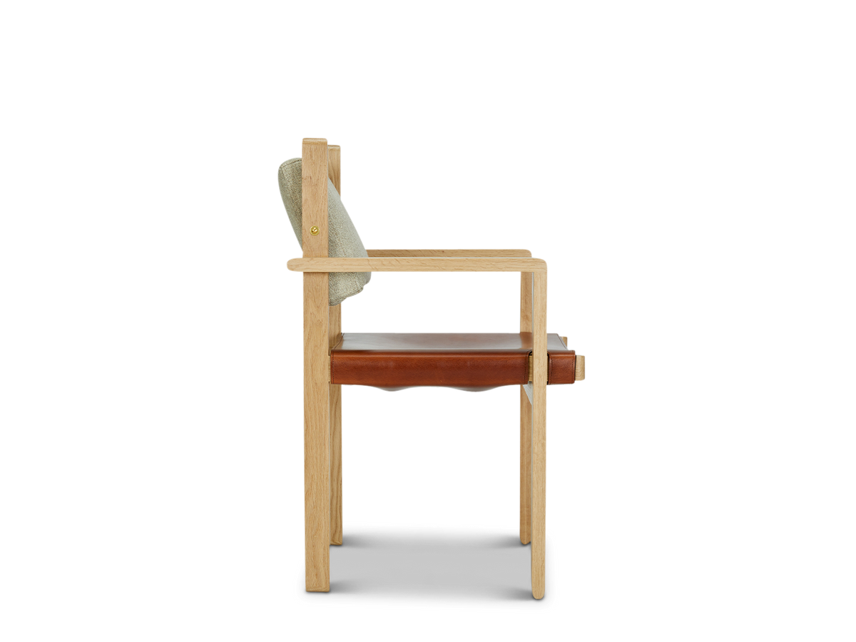 Morro Dining Arm Chair - Leather Sling Seat