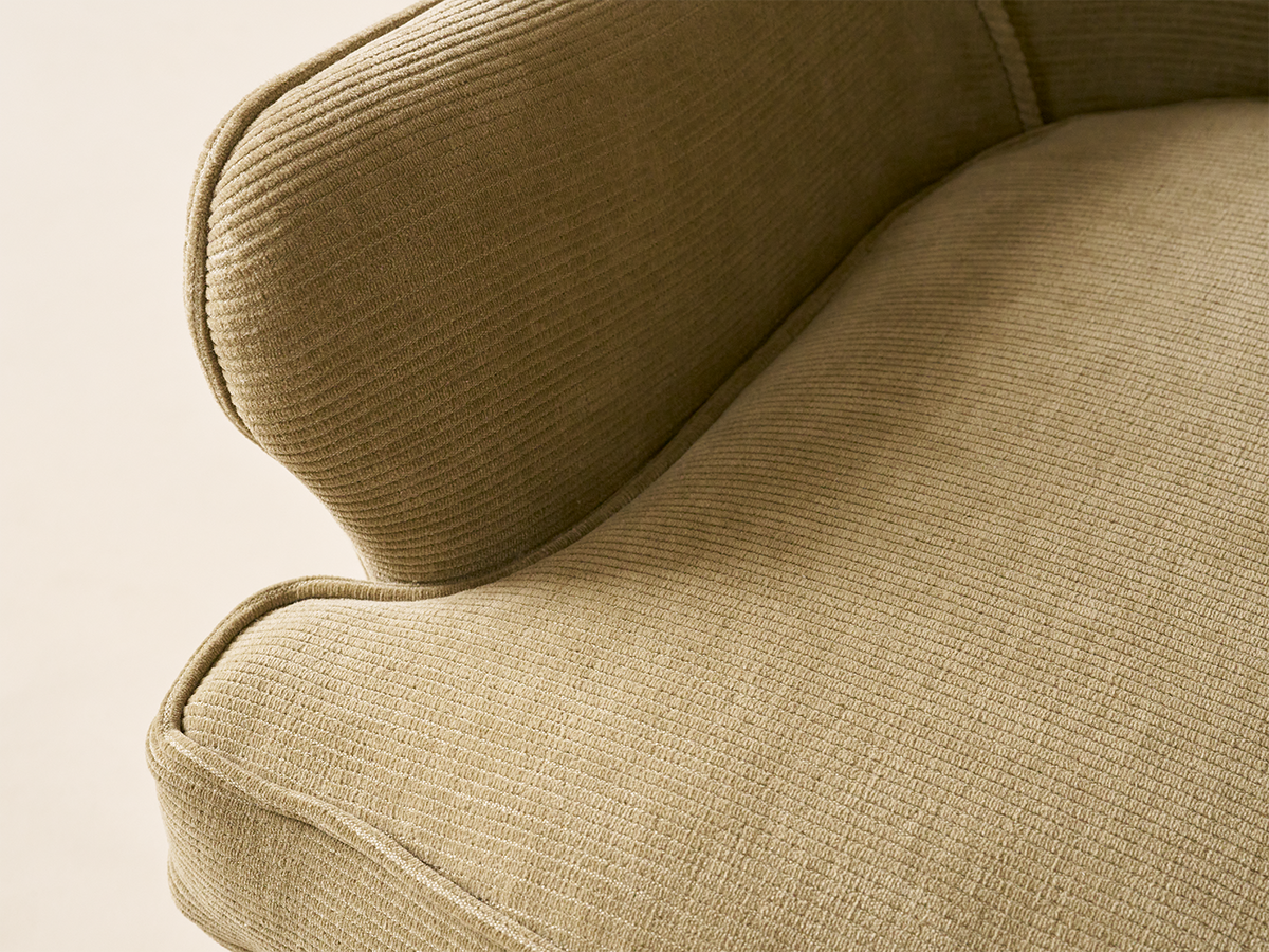 Highland Wingback Chair - Wood Base