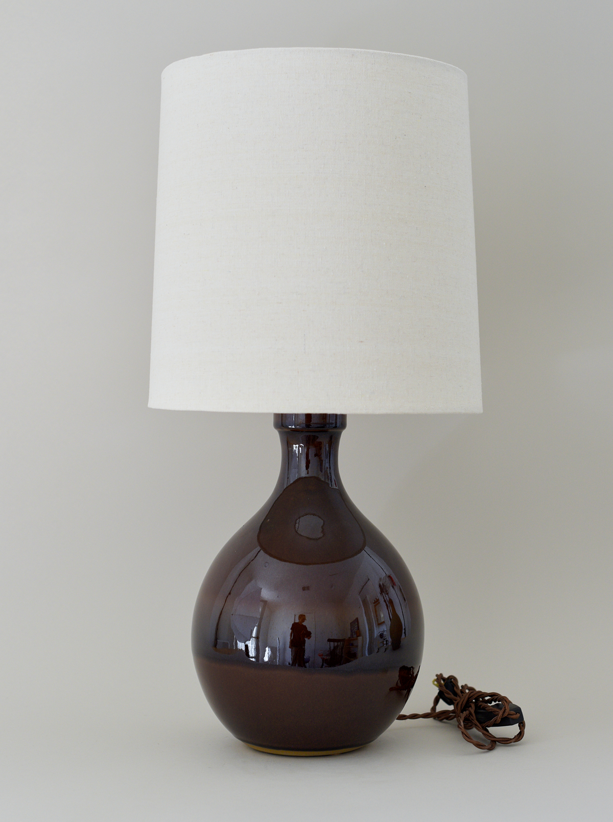 Large Iris Lamp - Dark Amber