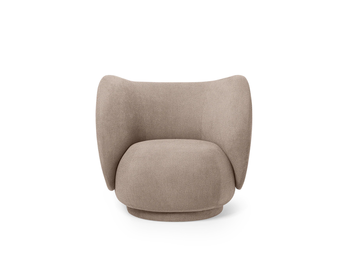 Rico Lounge Chair - Swivel - Bouclé - Sand