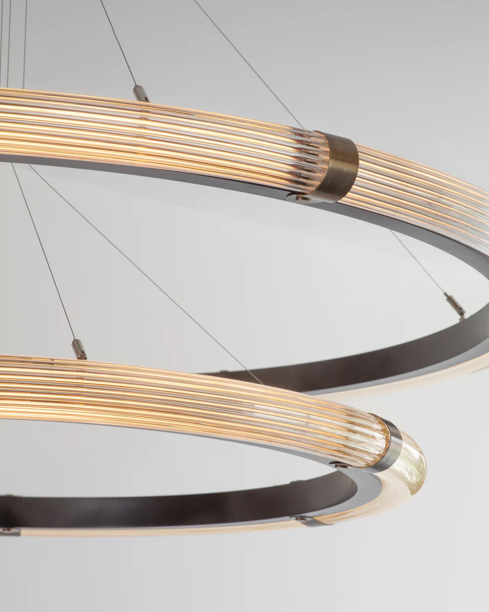 Strata Circular Two-Tier Pendant
