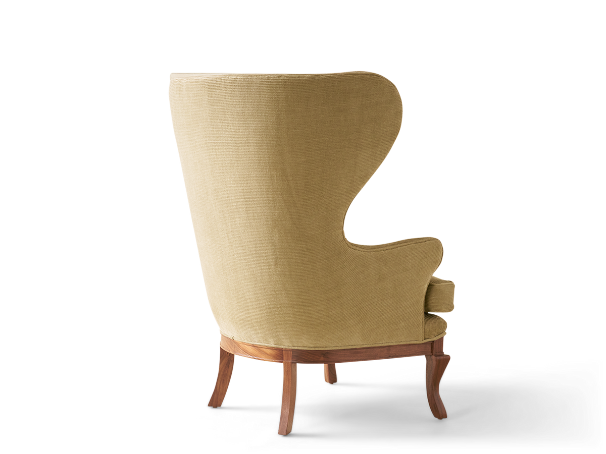 Highland Wingback Chair - Wood Base