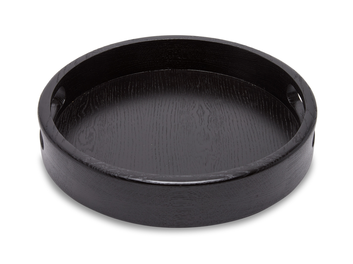 Moreno Tray - Round - Ebonized Oak