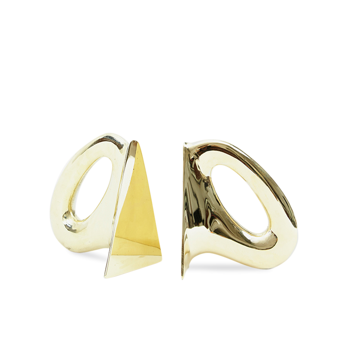 #3530-1 Brass Oval Bookends