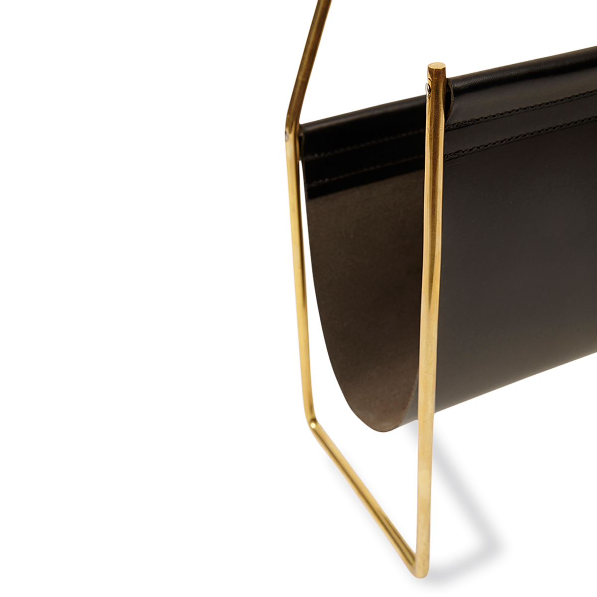 #3808-1 & #4488-1 Magazine Rack - Black Cowhide