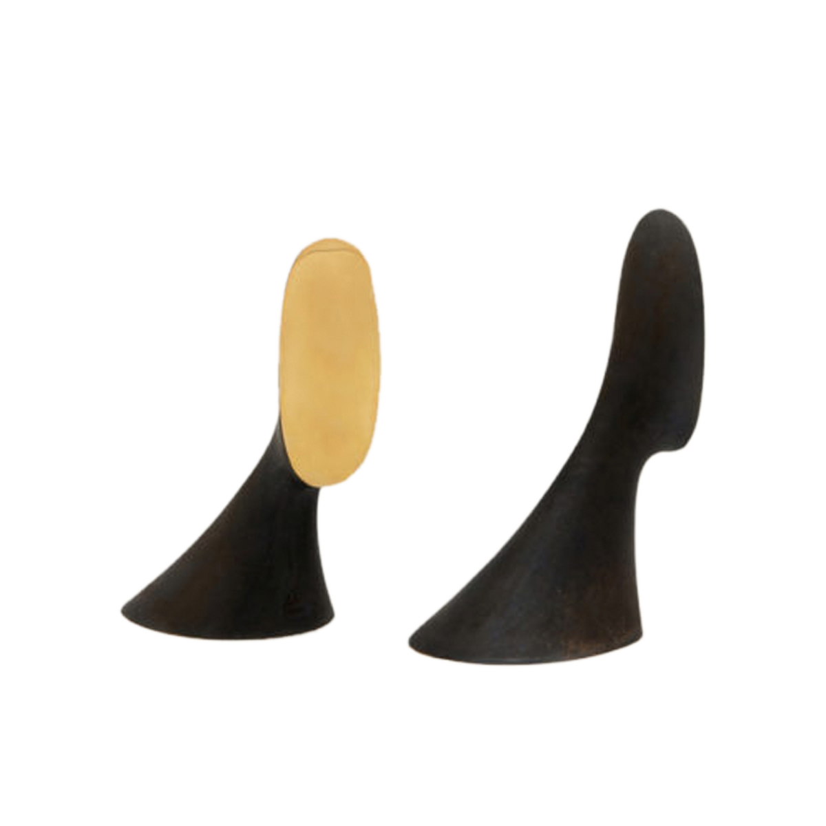 #3651 Black and Brass Bookends