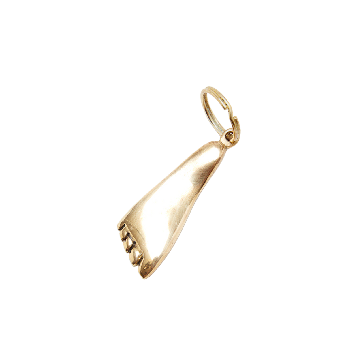 #5735 Brass Foot Key Ring