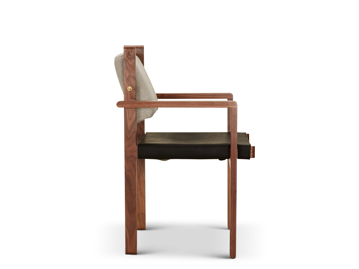 Morro Dining Arm Chair - Leather Sling Seat