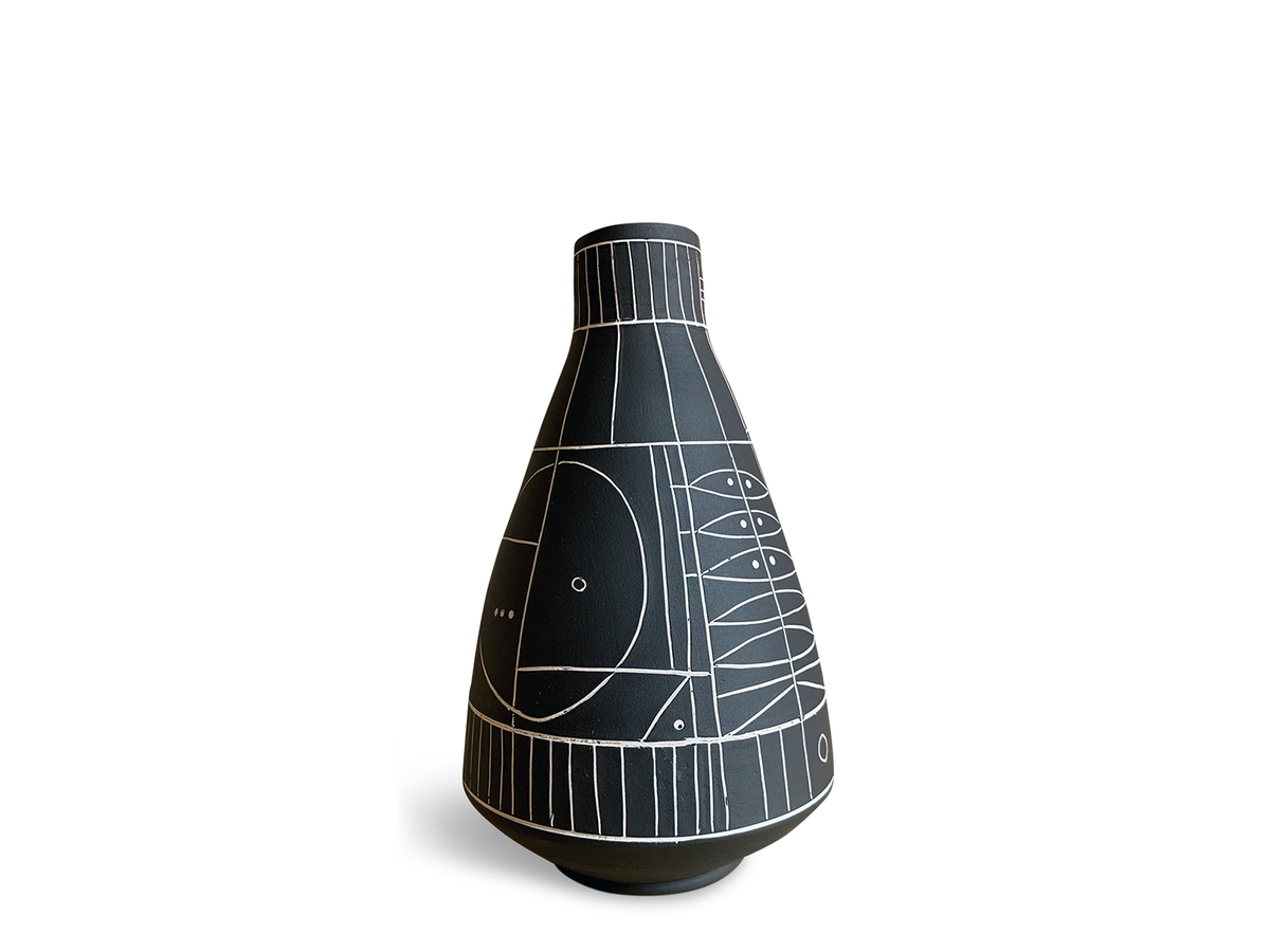 Scribe Flask Vessel