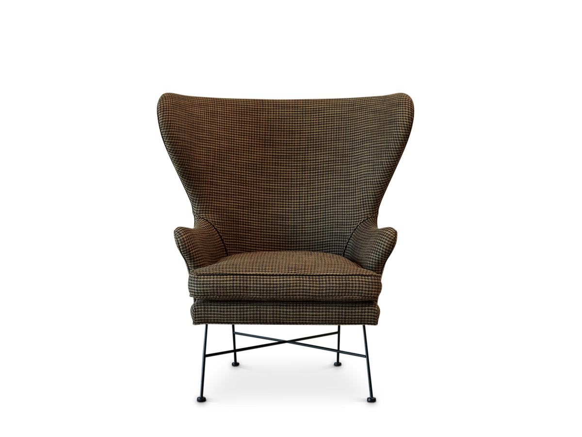 Highland Wingback Chair - Metal Base