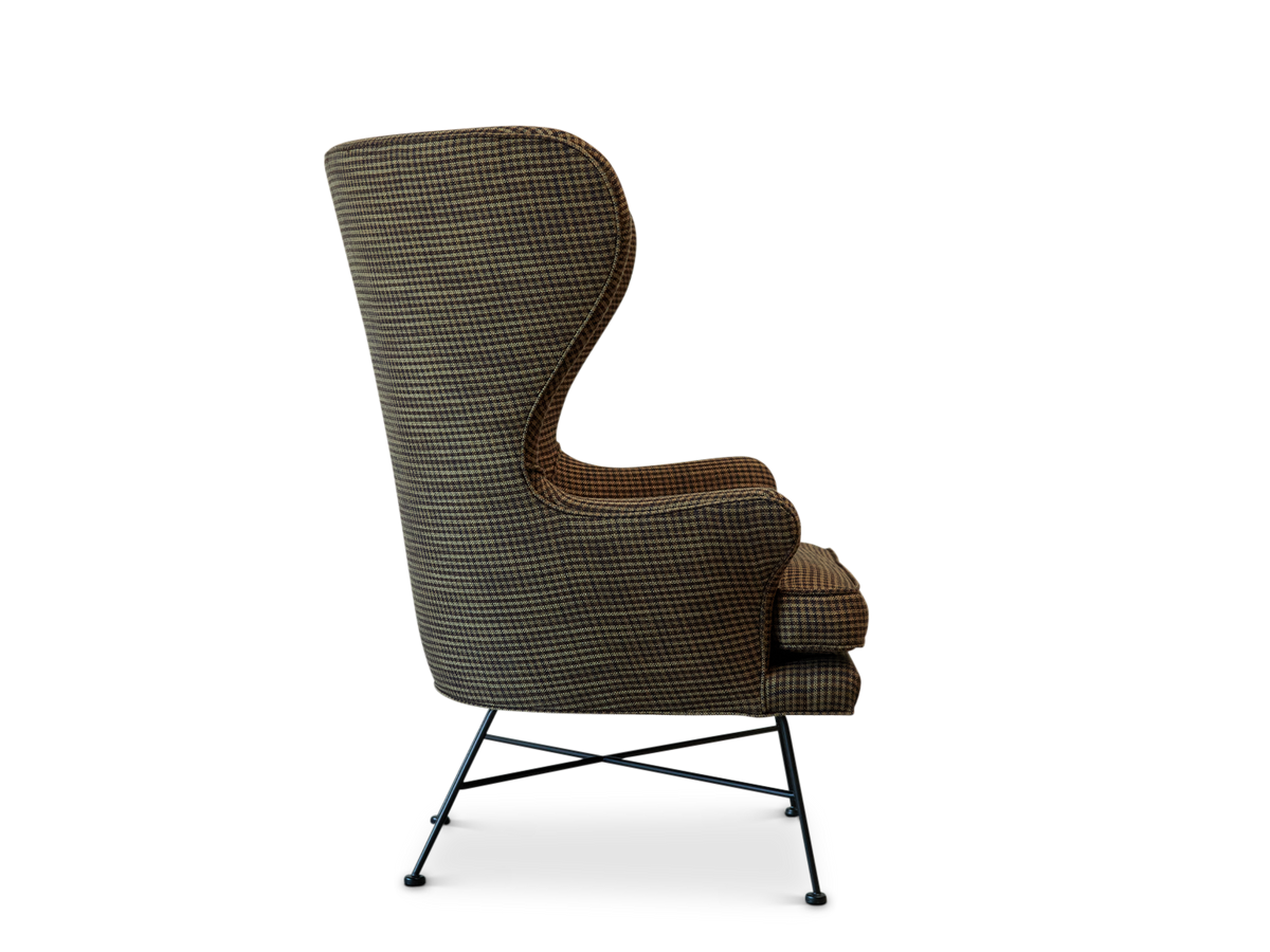 Highland Wingback Chair - Metal Base