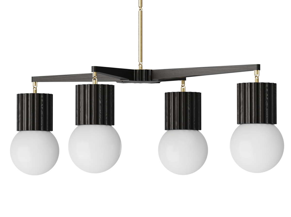 Aster Chandelier 4 Globe - 50" x 31"
