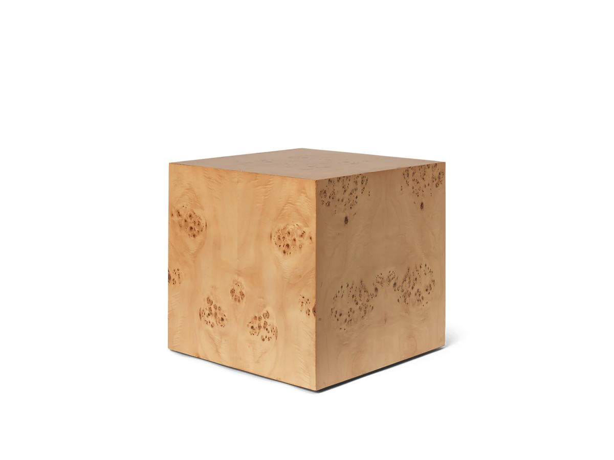 Burl Cube Side Table