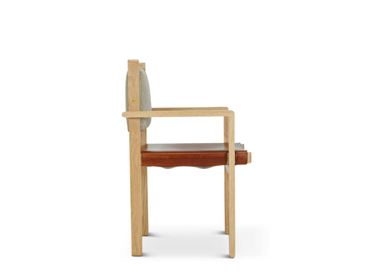 Morro Dining Arm Chair - Leather Sling Seat