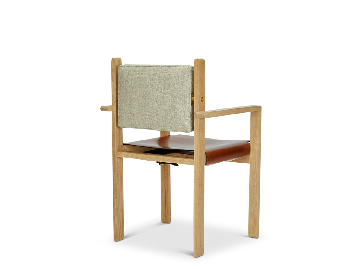 Morro Dining Arm Chair - Leather Sling Seat