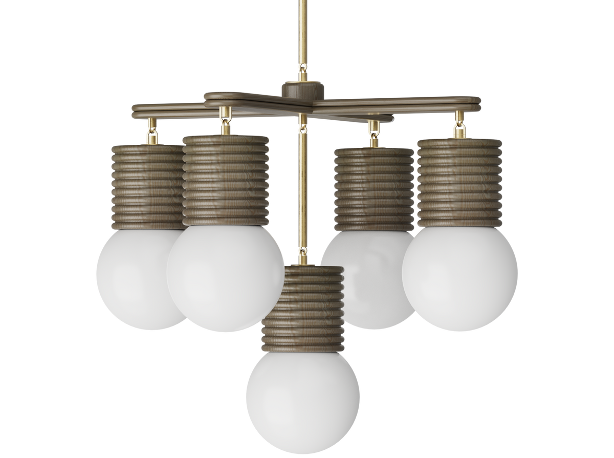 Lido Chandelier 5 Globe - 32" x 32"