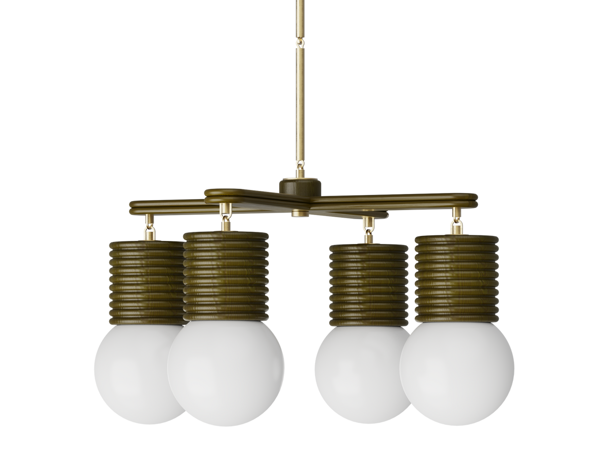Lido Chandelier 4 Globe - 32" x 32"