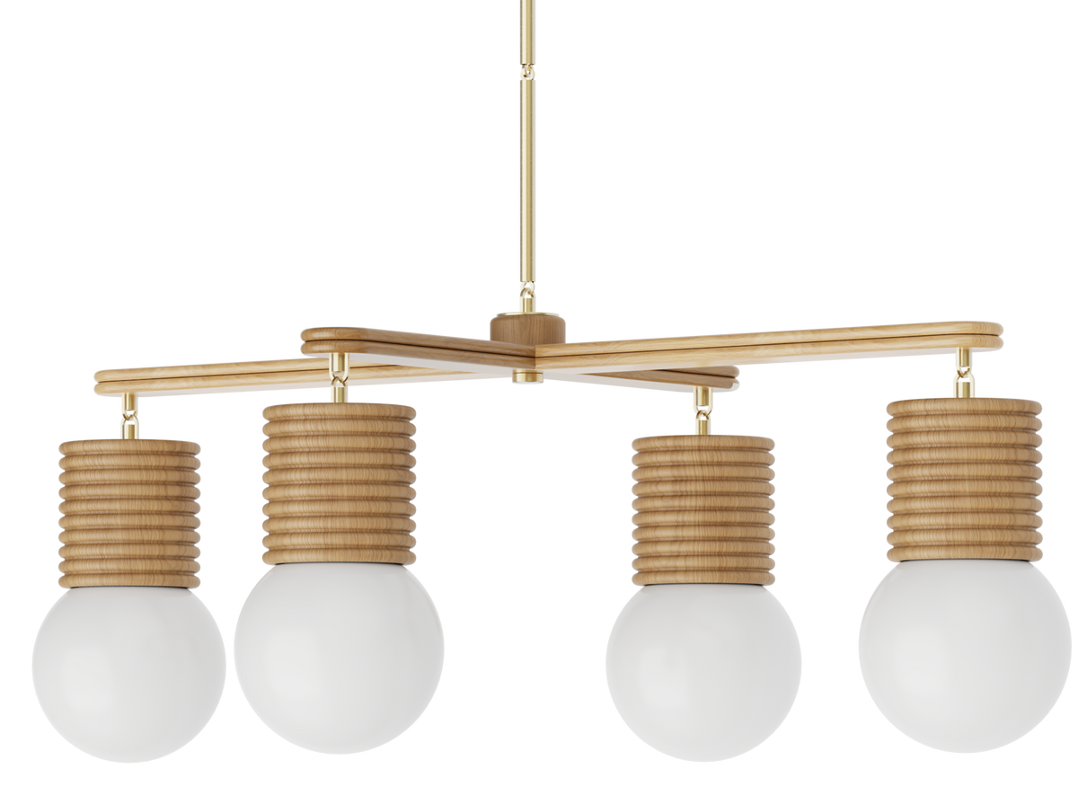 Lido Chandelier 4 Globe - 49" x 32"