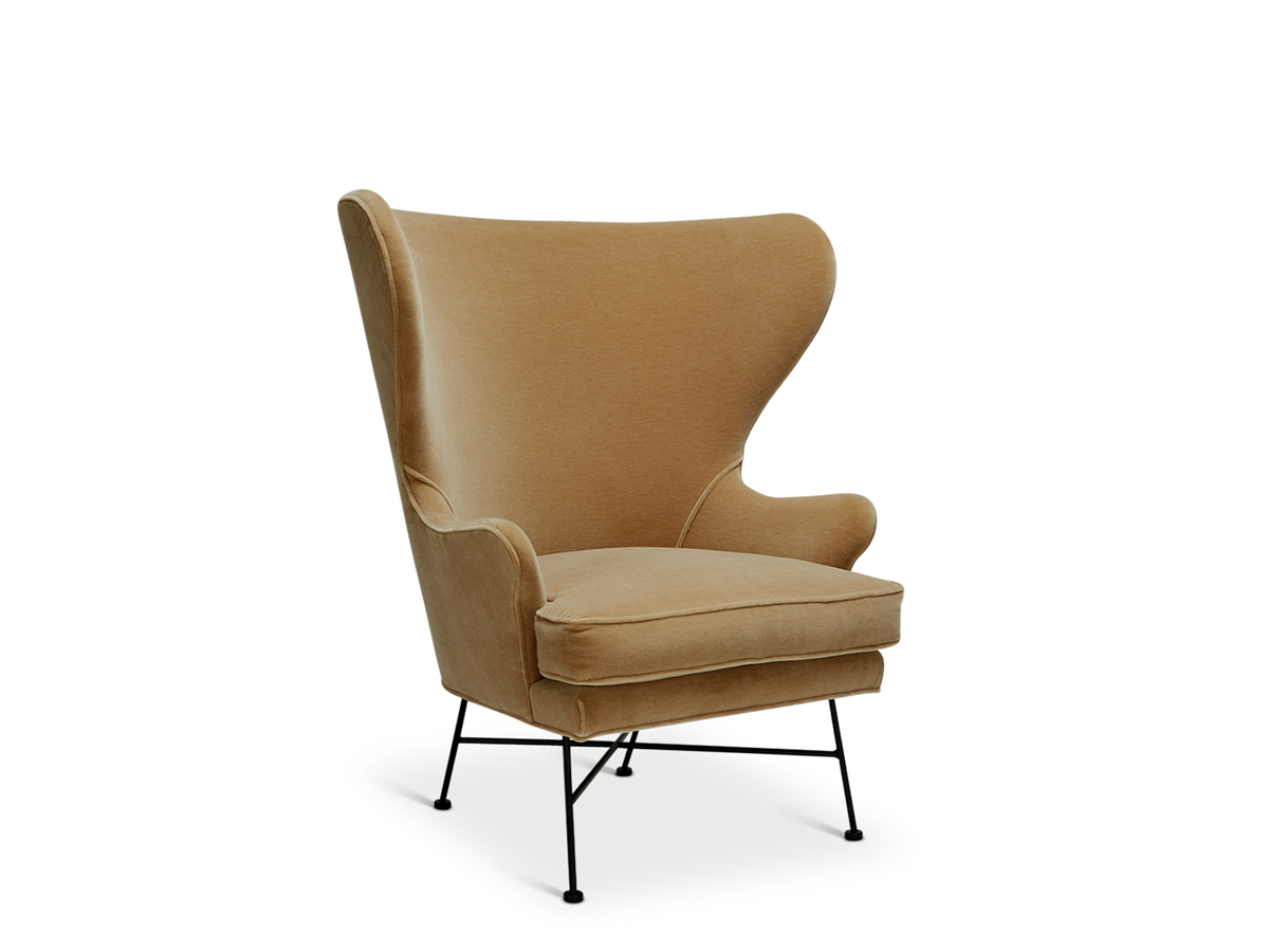 Highland Wingback Chair - Metal Base
