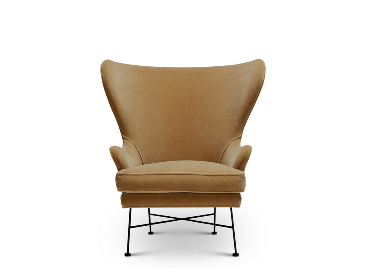 Highland Wingback Chair - Metal Base