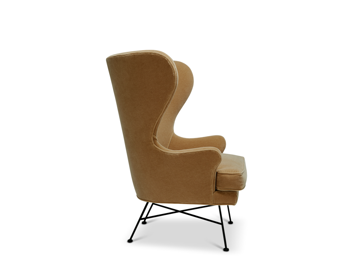 Highland Wingback Chair - Metal Base