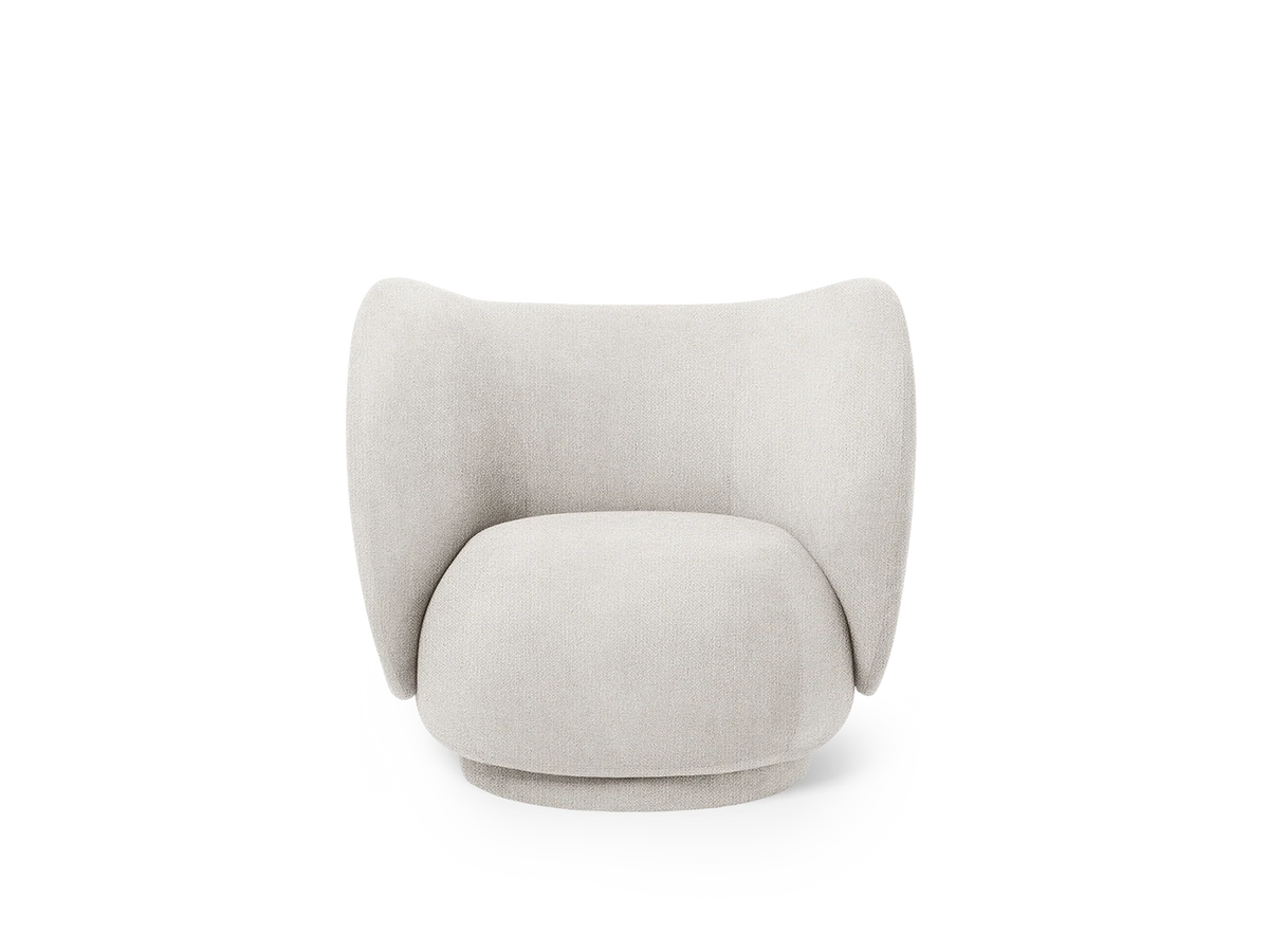 Rico Lounge Chair - Swivel - Bouclé - Off-White
