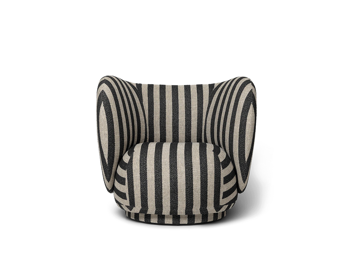Rico Lounge Chair - Swivel - Louisiana - Sand/Black