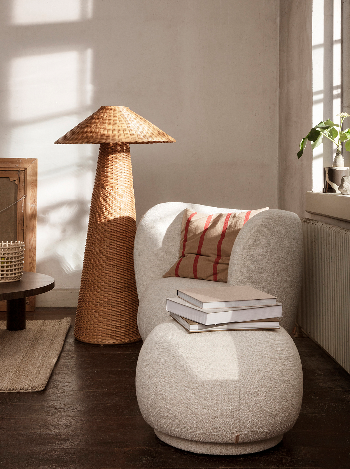 Rico Pouf - Bouclé - Off-White