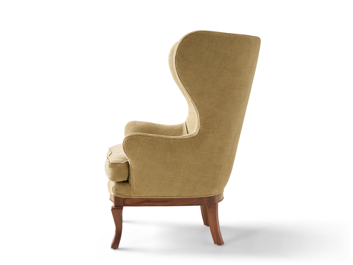 Highland Wingback Chair - Wood Base