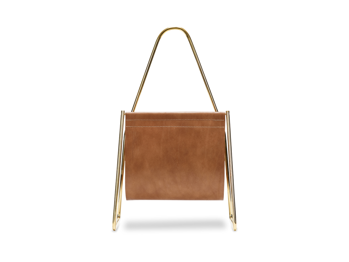 #3808-2 & #4488-2 Magazine Rack - Tan Cowhide