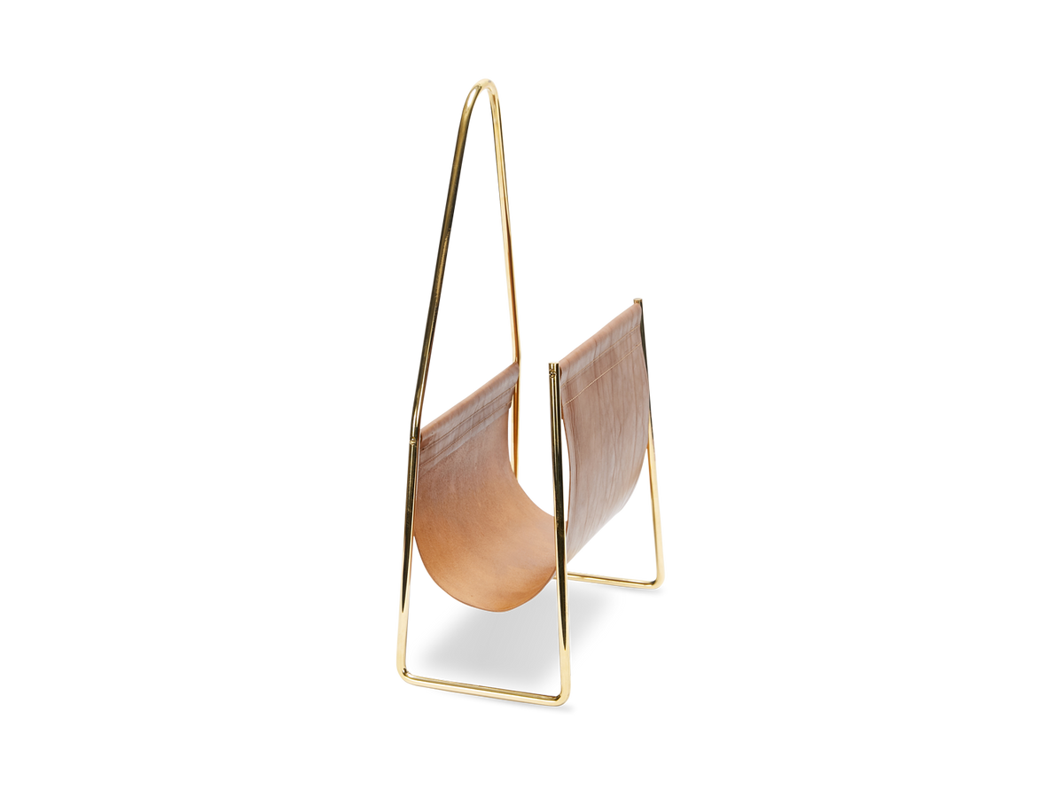 #3808-2 & #4488-2 Magazine Rack - Tan Cowhide