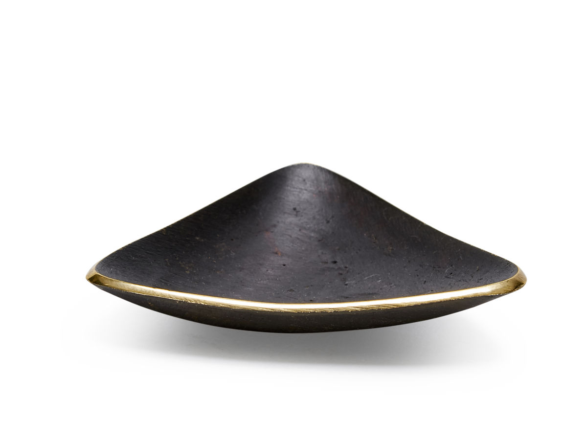 #3844-2 Triangle Patinated Brass Tray