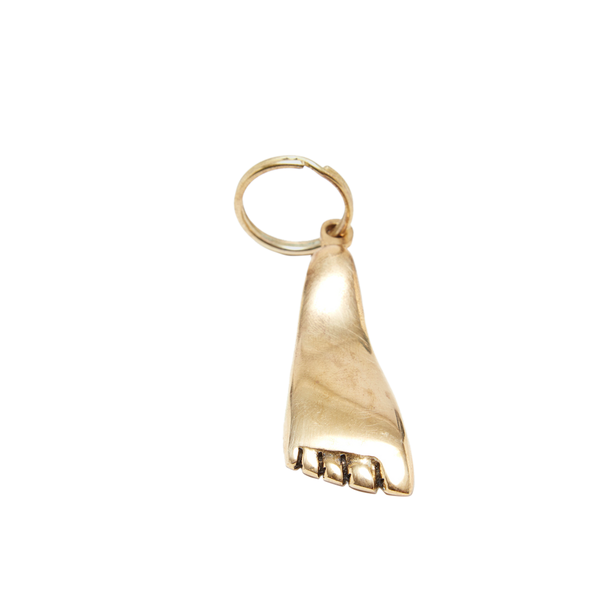 #5735 Brass Foot Key Ring