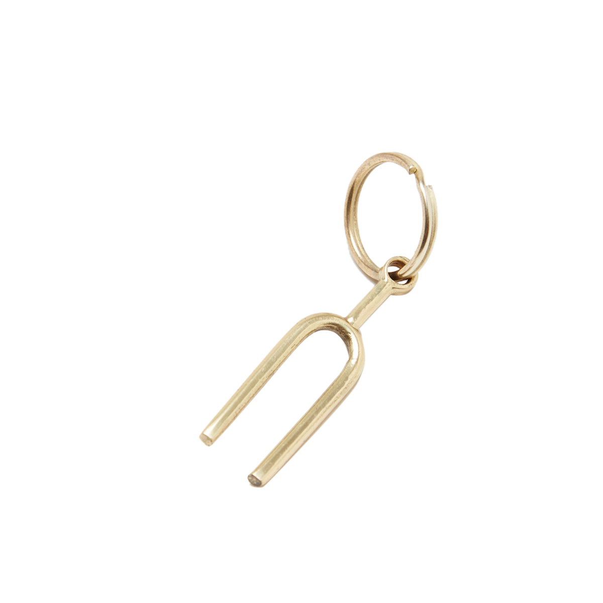 #7225 Brass Tuning Fork Key Ring