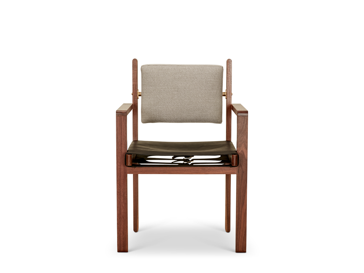 Morro Dining Arm Chair - Leather Sling Seat