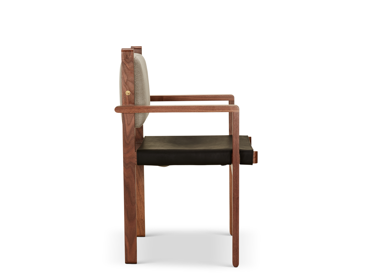 Morro Dining Arm Chair - Leather Sling Seat